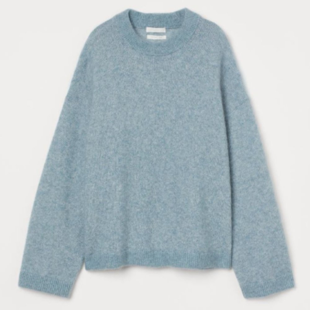 H&M Blue Crew Neck Sweater